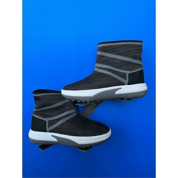 LANDS END Black AND Grey ACTION Women's Size 8 PULL ON Boots 47405 - Picture 1 of 6